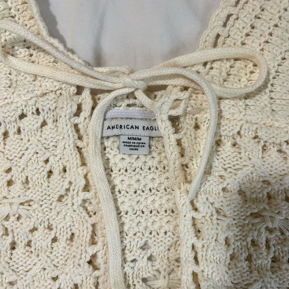 American Eagle Crochet Tie Front Cami Top - Picture 2 of 3